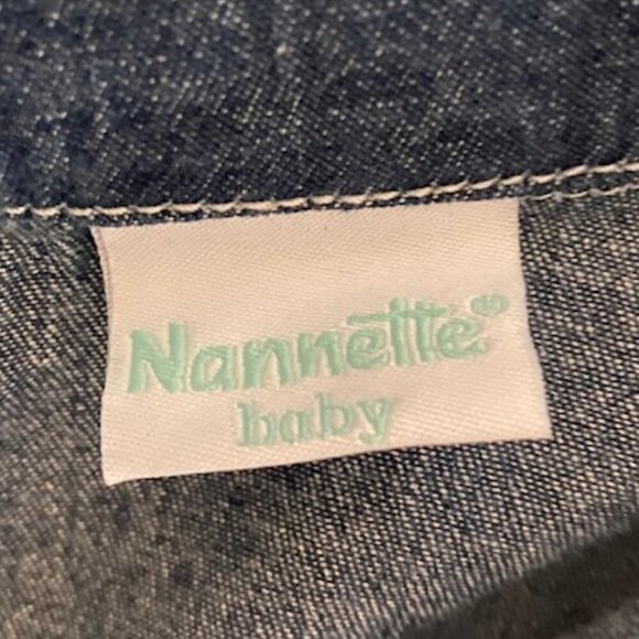 Nanette Baby Floral Embroidered Button Down Denim Dress 2T - Picture 2 of 5